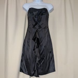 Express black silk Stretch strapless dress 6